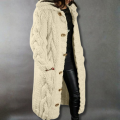 Enid | Cosy Hooded Longline Cardigan