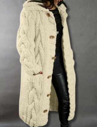 Enid | Cosy Hooded Longline Cardigan