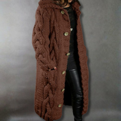 Enid | Cosy Hooded Longline Cardigan