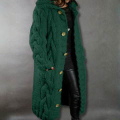 Enid | Cosy Hooded Longline Cardigan