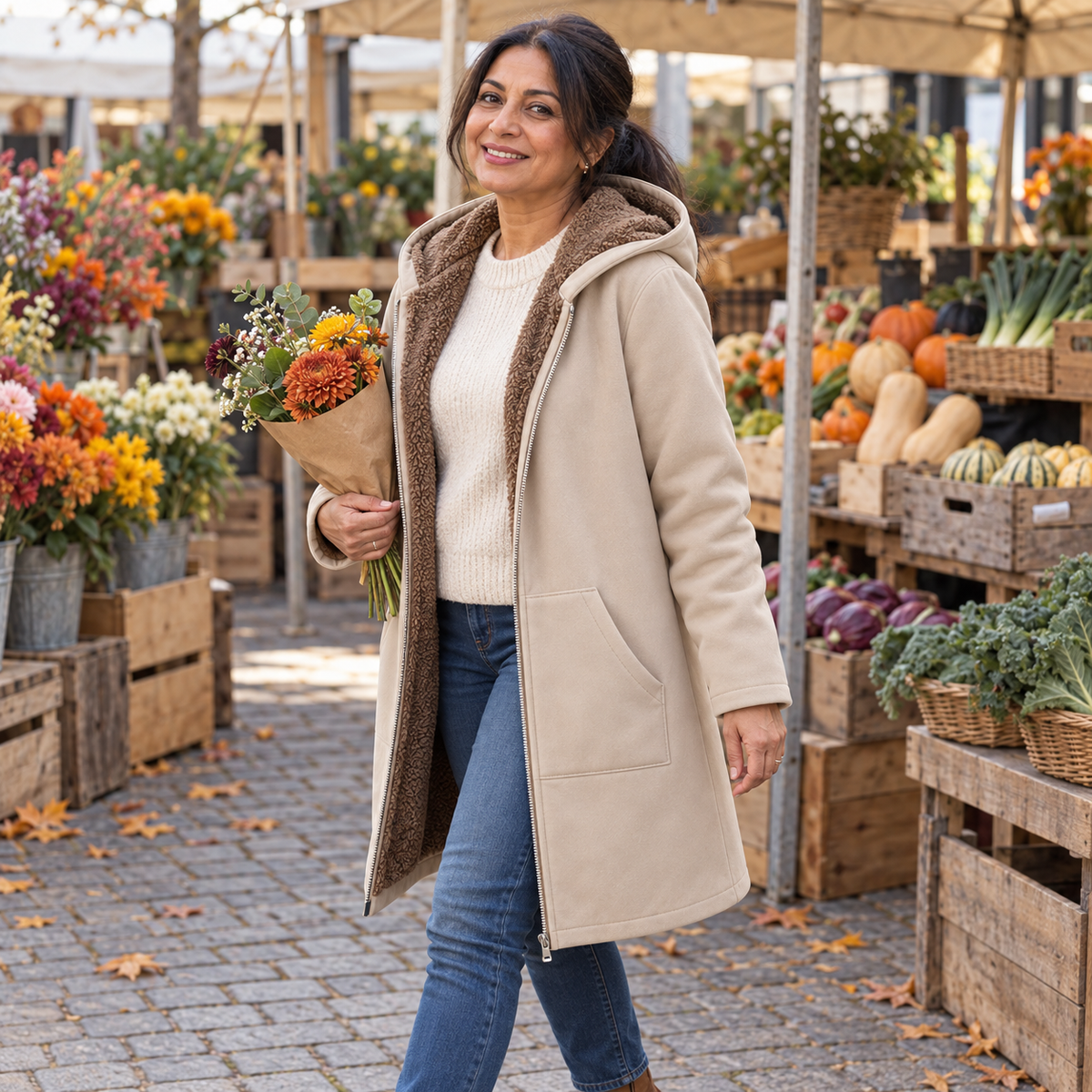 Evelyn | Cozy Hooded Coat