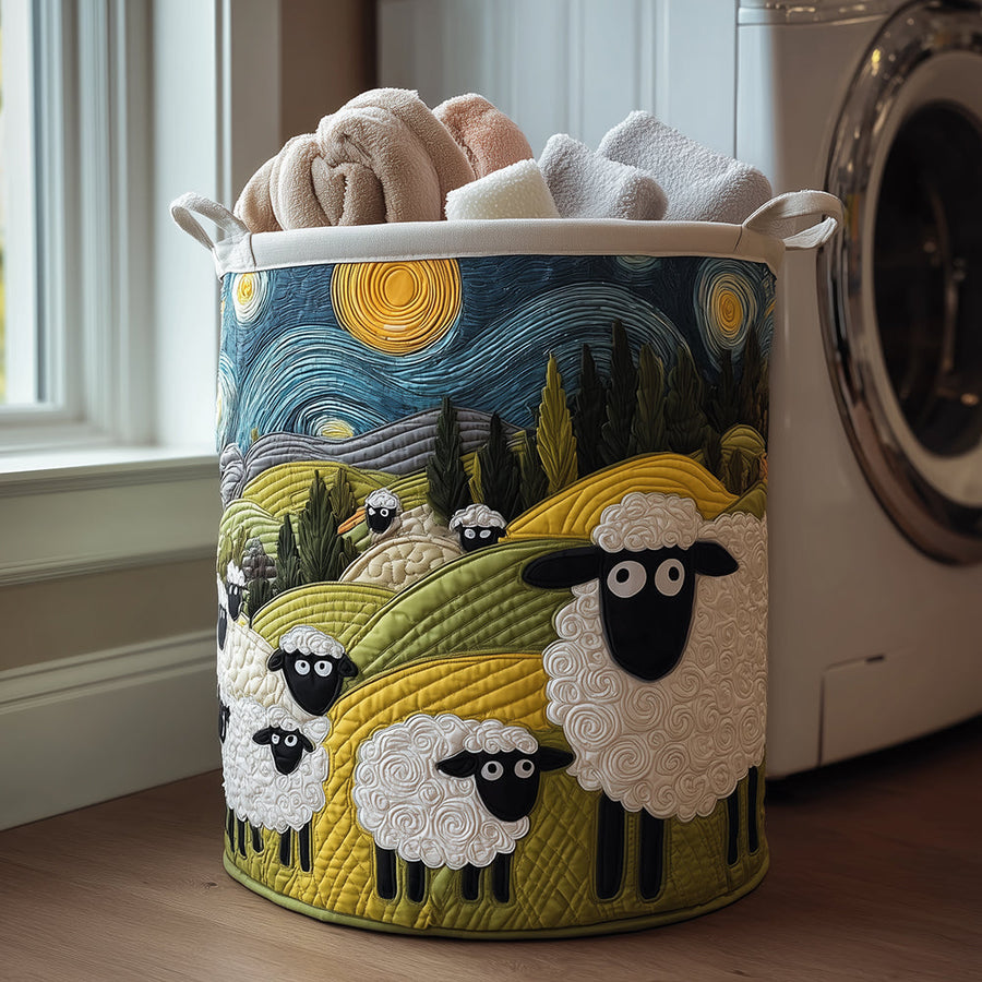 Matilda | Lamb Meadow Quilted Laundry Basket