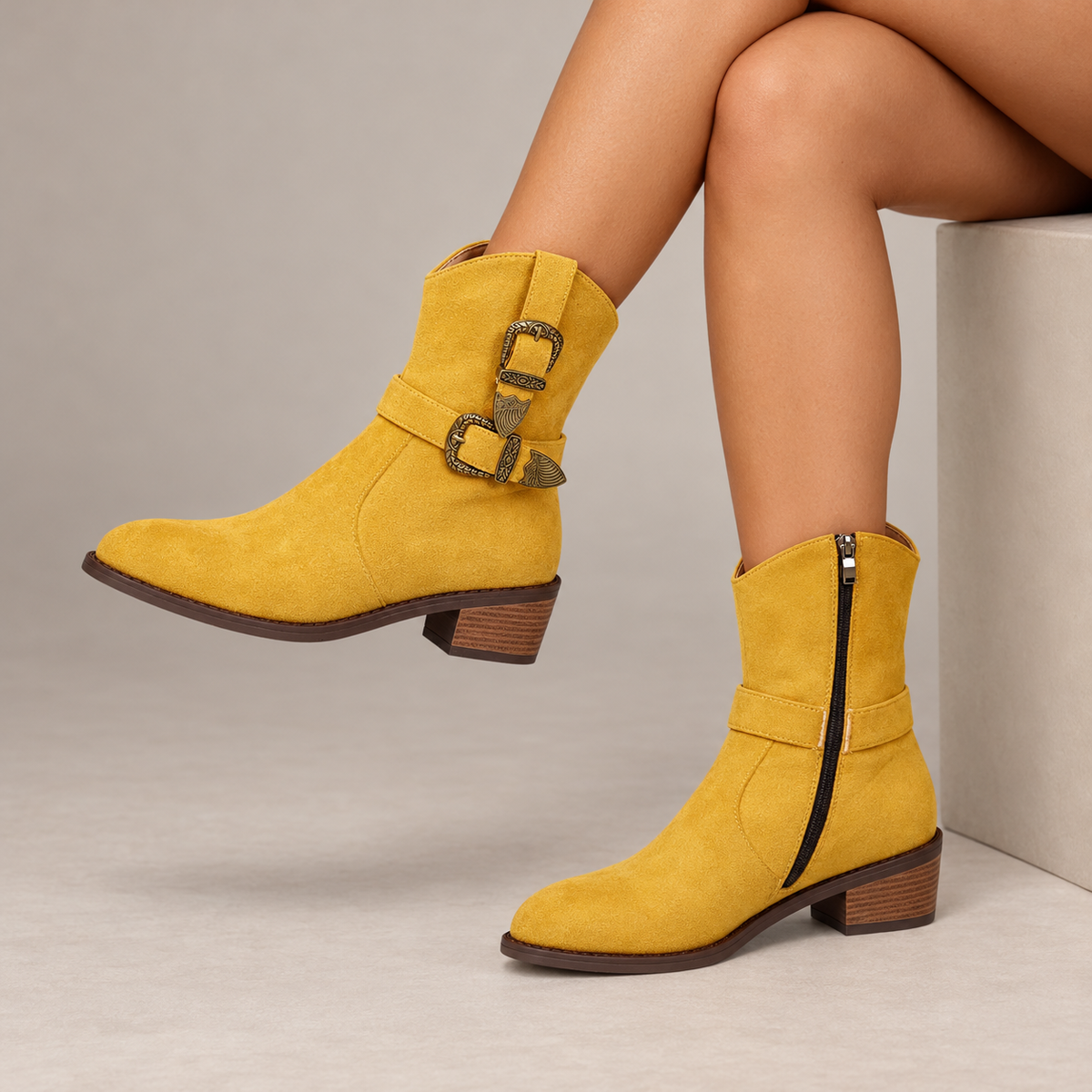 Rosa | Orthopaedic Buckle Ankle Boots