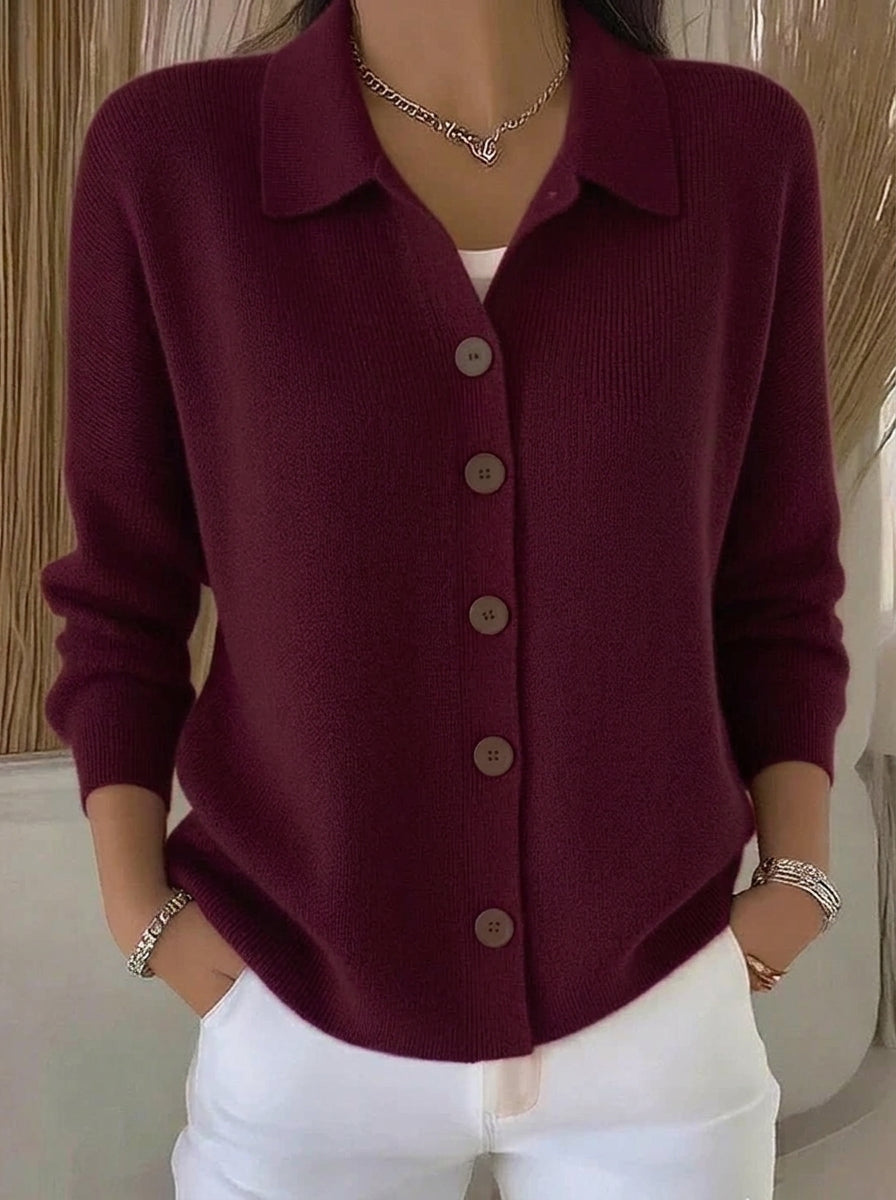 Angela | Collared Button Cardigan