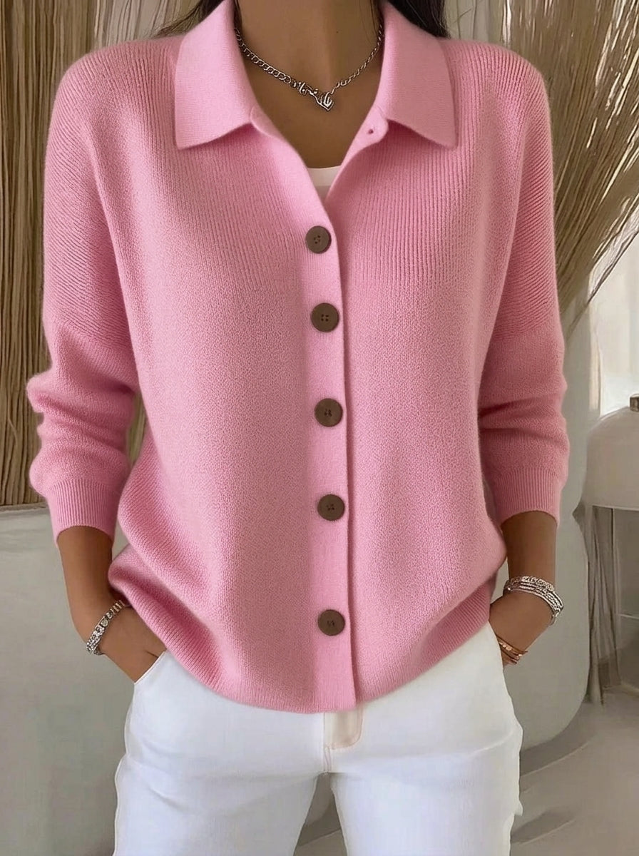 Angela | Collared Button Cardigan