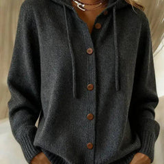 Isolde | Cosy Drawstring Hood Cardigan