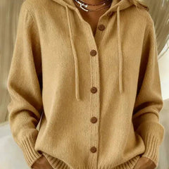 Isolde | Cosy Drawstring Hood Cardigan