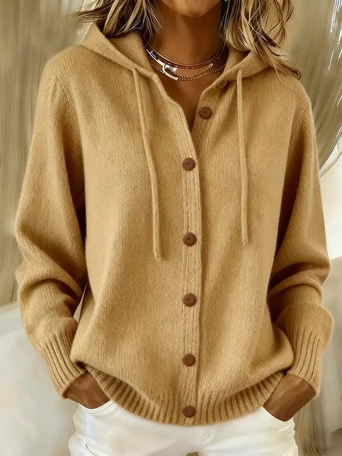 Bettina | Hooded Button Cardigan