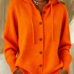 Isolde | Cosy Drawstring Hood Cardigan