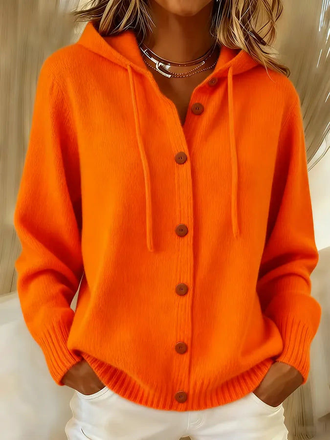 Bettina | Hooded Button Cardigan