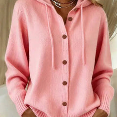 Isolde | Cosy Drawstring Hood Cardigan