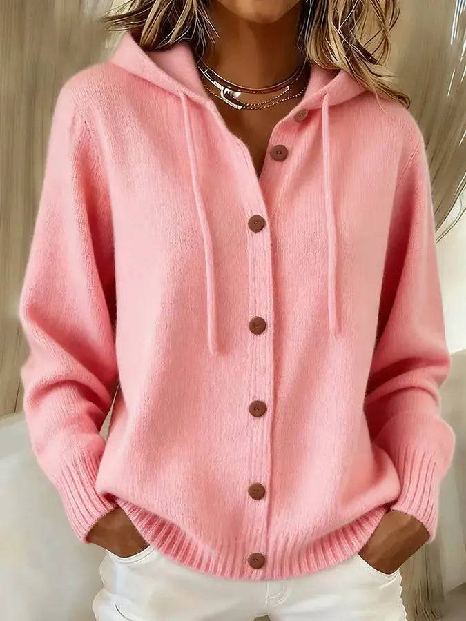 Isolde | Cosy Drawstring Hood Cardigan