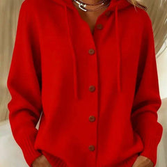 Isolde | Cosy Drawstring Hood Cardigan