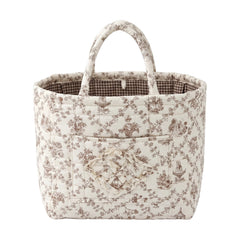 Clara | Mocha Toile Quilted Tote Bag