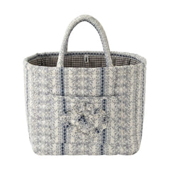 Vivienne | Navy Lace Quilted Tote Bag
