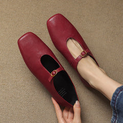 Elspeth | High-Vamp Mary Jane Flats