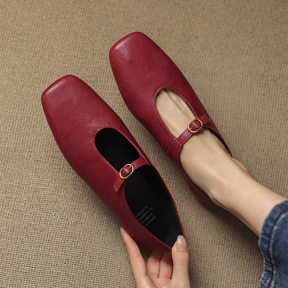 Catriona | High-Vamp Mary Jane Flat