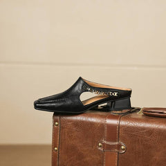 Vyla | Leather-Look Mules
