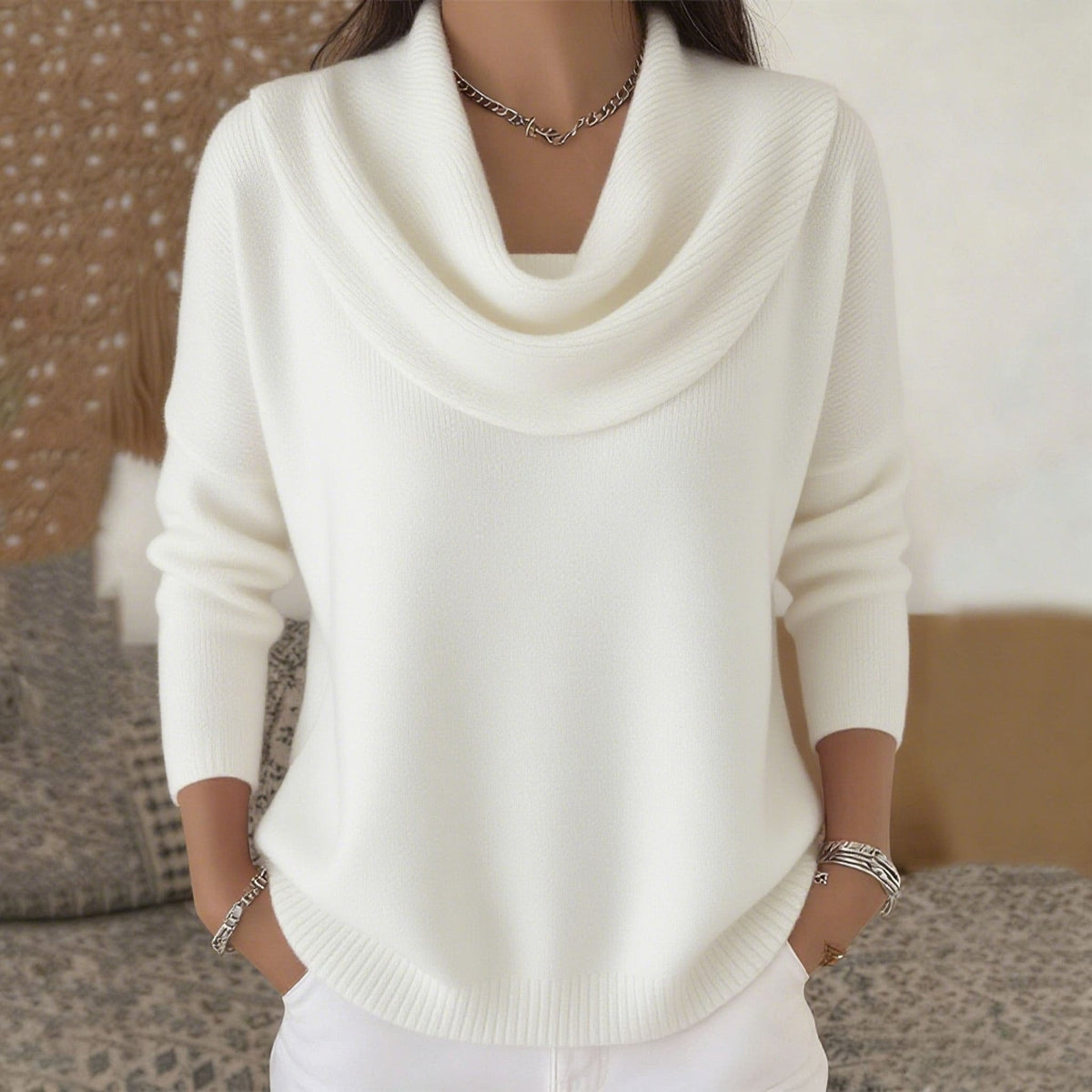 Iole | Draped Neck Jumper