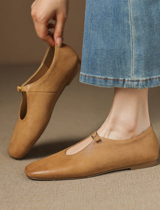 Elspeth | High-Vamp Mary Jane Flats