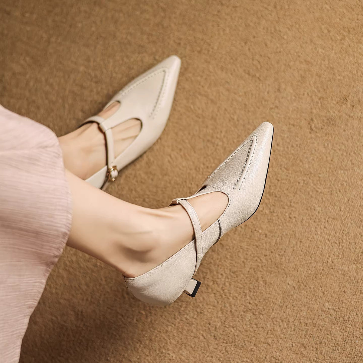 Tirea | Leather-Look Heels