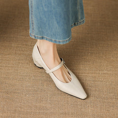Tamsin | Pointed-Toe Mary Jane Flats