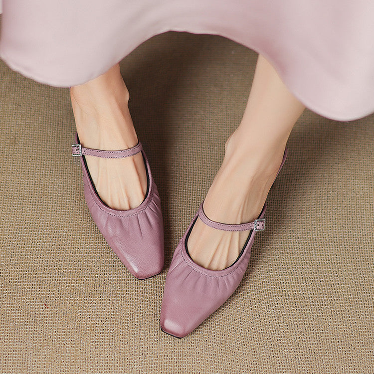 Vanya | Ruched Mary Jane Mules