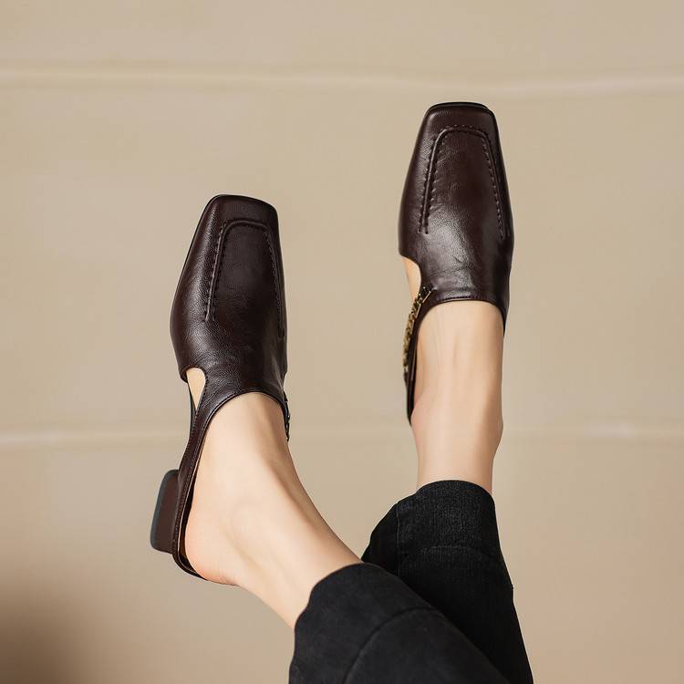 Vyla | Leather-Look Mules
