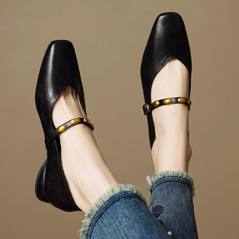 Zyra | Leather-Look Flats