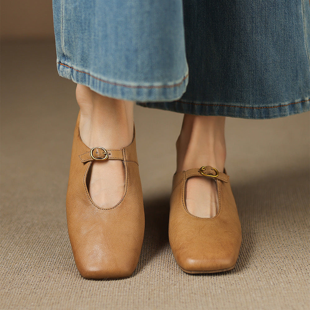 Catriona | High-Vamp Mary Jane Flat