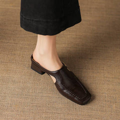 Vyla | Leather-Look Mules