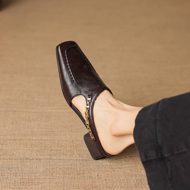 Vyla | Leather-Look Mules