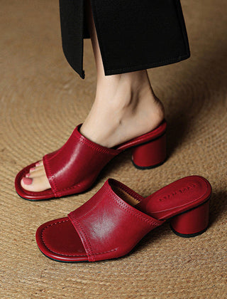 Amira | Leather-Look Mules
