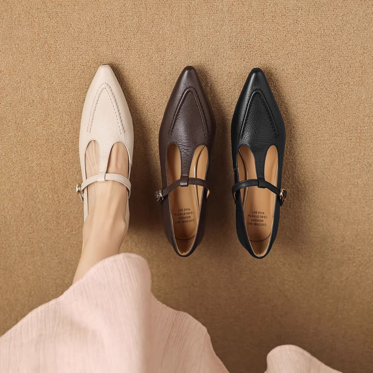 Tirea | Leather-Look Heels