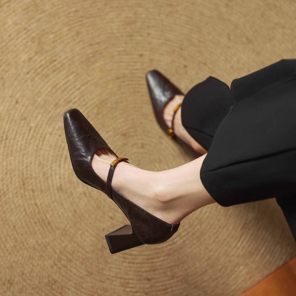 Maela | Leather-Look Heels