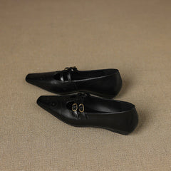 Ceyla | Brogued Double-Strap Mary Jane Flats