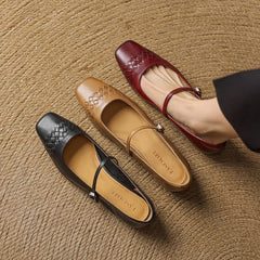 Verity | Square-Toe Mary Jane Flats