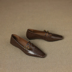 Ceyla | Brogued Double-Strap Mary Jane Flats