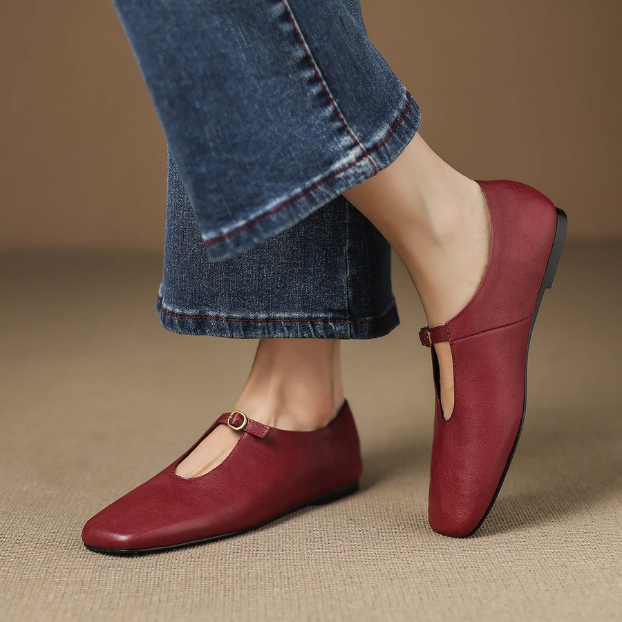 Elspeth | High-Vamp Mary Jane Flats