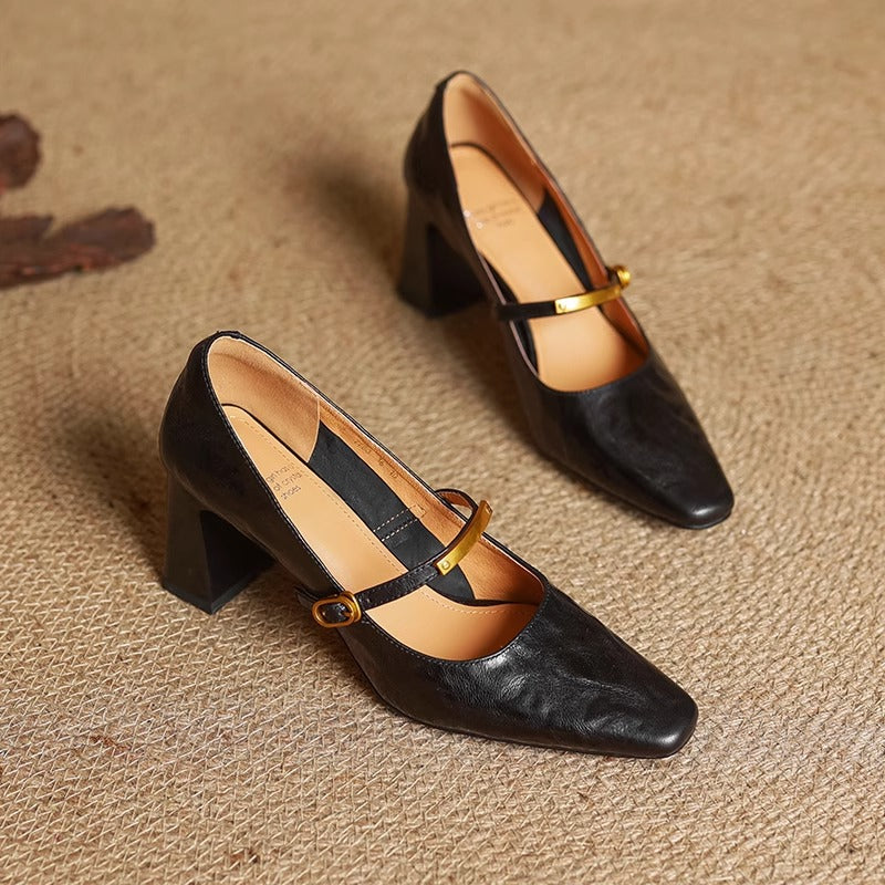 Maela | Leather-Look Heels