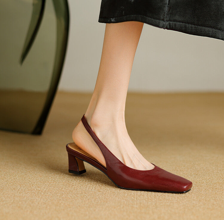 Ersa | Leather-Look Slingbacks
