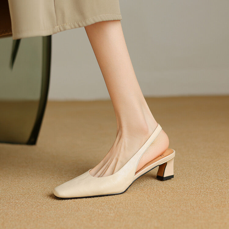Ersa | Leather-Look Slingbacks
