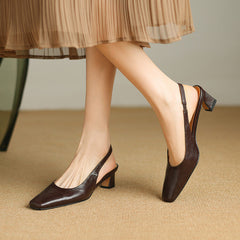 Ersa | Leather-Look Slingbacks