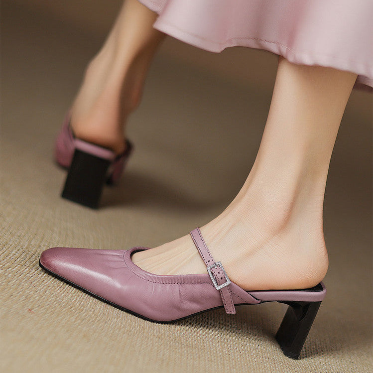 Vanya | Ruched Mary Jane Mules