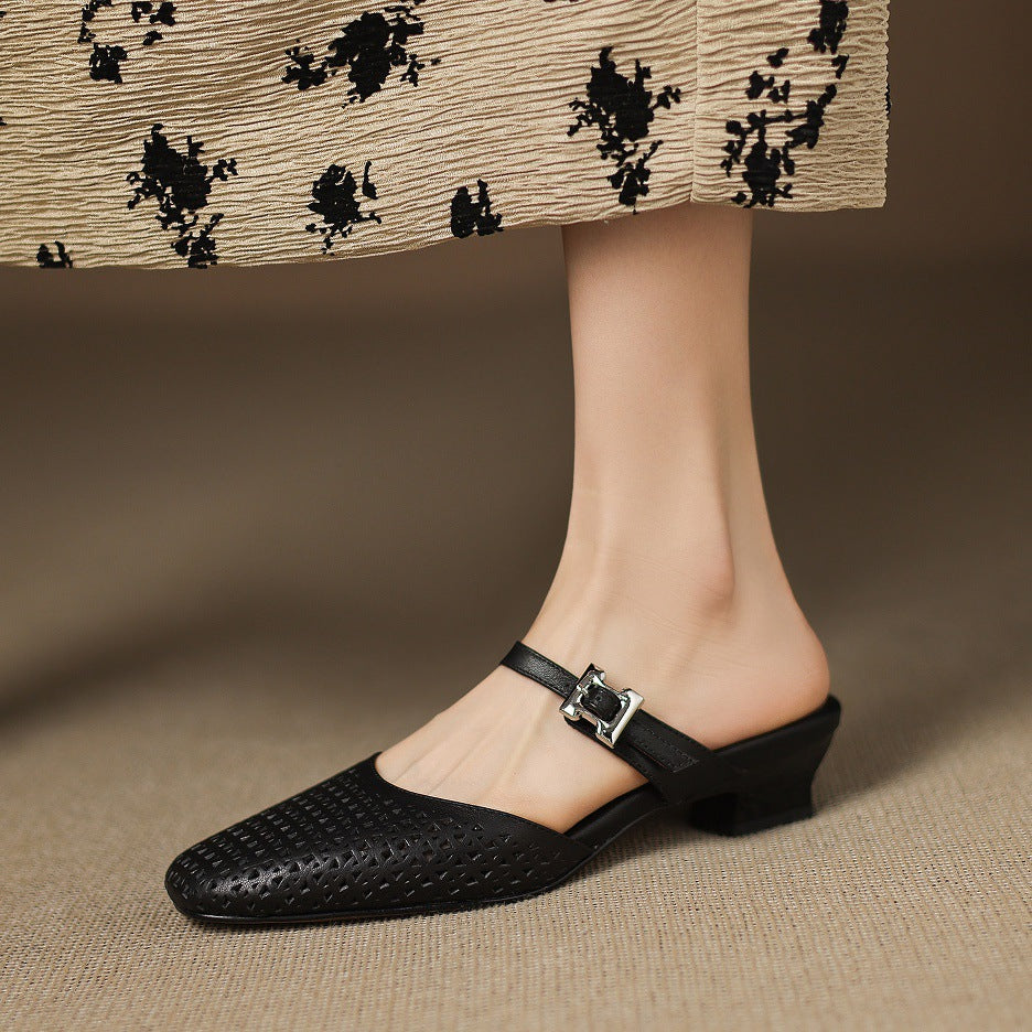 Nilda | Leather-Look Mules