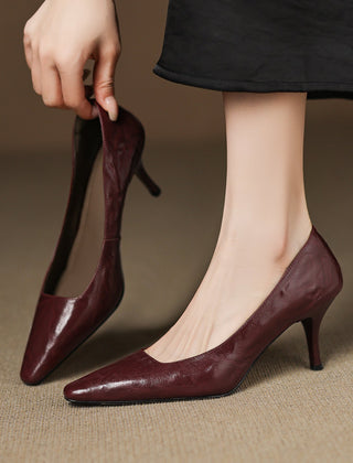 Zala | Leather-Look Heels