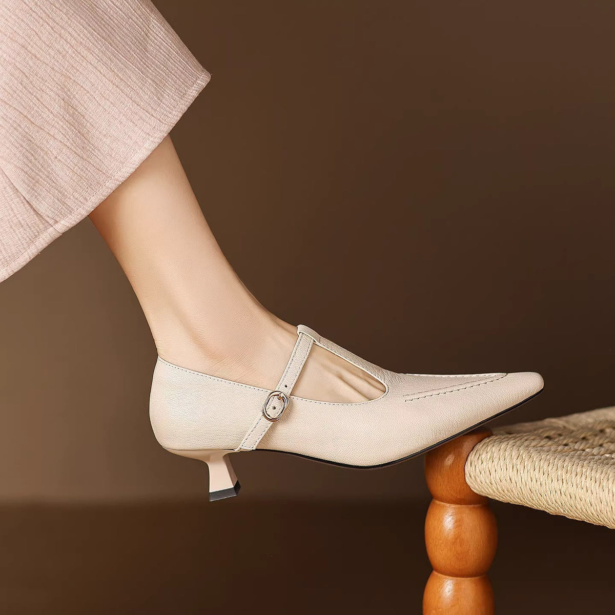 Tirea | Leather-Look Heels