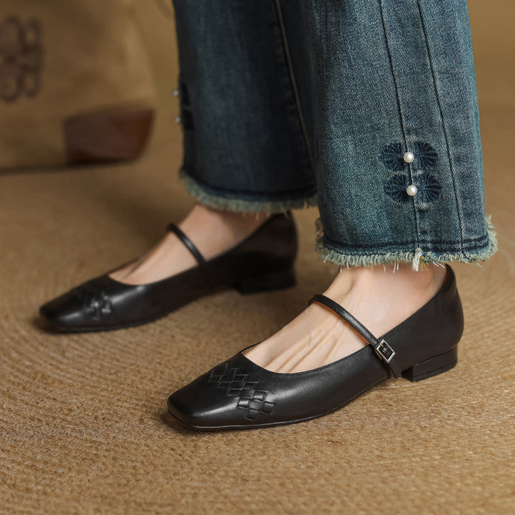 Eilidh | Square-Toe Mary Jane Flat