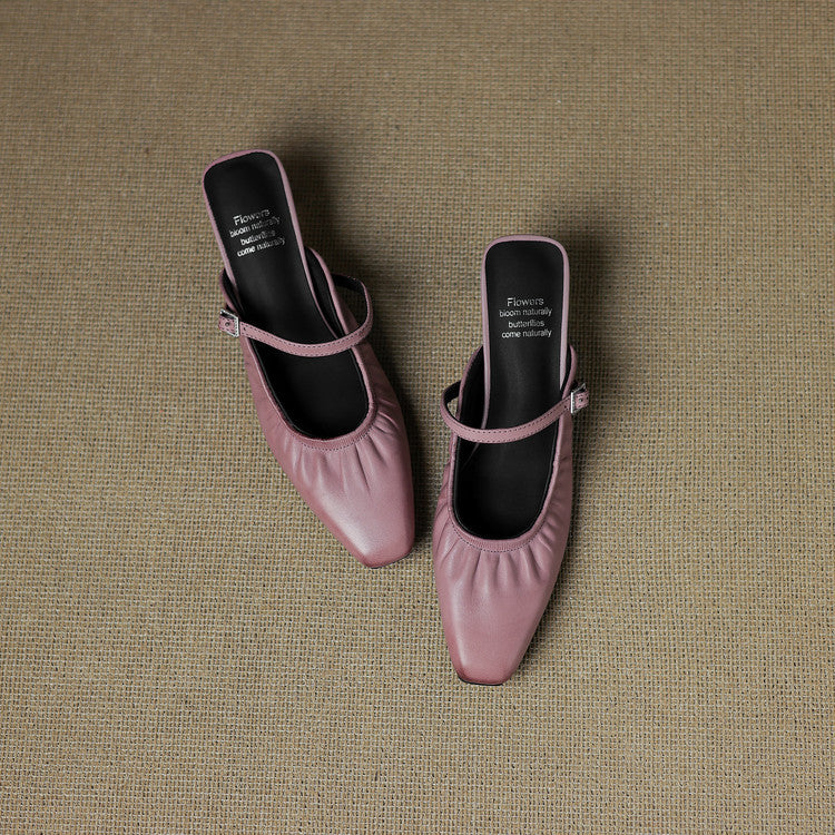 Vanya | Ruched Mary Jane Mules