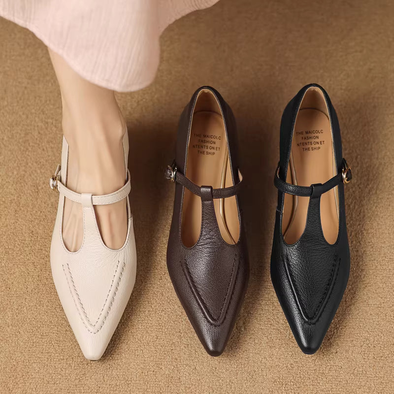 Tirea | Leather-Look Heels